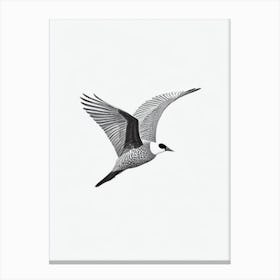 Canada Goose B&W Pencil Drawing 2 Bird Canvas Print
