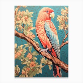 Parrot Floral Canvas Print
