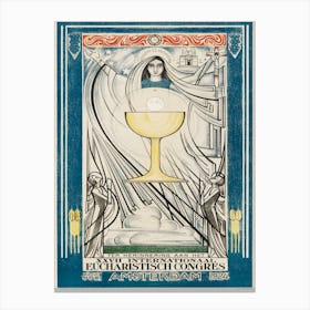 Poster For The International Eucharistic Congress (1924), Jan Toorop Canvas Print