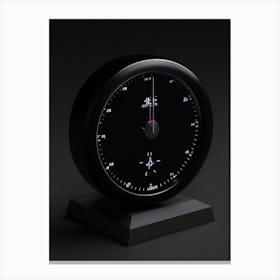 An Isolated Digital Render Of A Sleek Round Business Alarm Clock Its Iconic Pictogram Encased With (2) Canvas Print