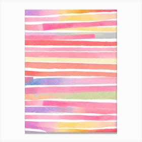 Watercolor Stripes Canvas Print