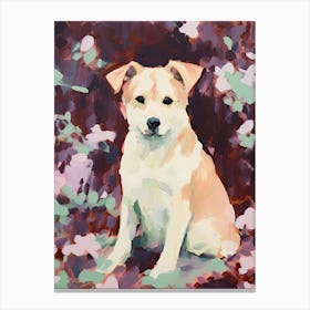 A Shiba Inu Dog Painting, Impressionist 3 Canvas Print