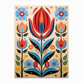 Flower Motif Painting Tulip 4 Canvas Print