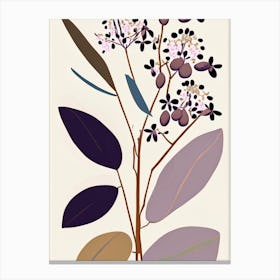 Showy Milkweed Wildflower Modern Muted Colours 1 Canvas Print