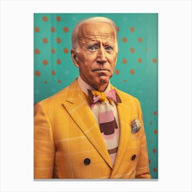 Joe Biden Fashion Art Canvas Print
