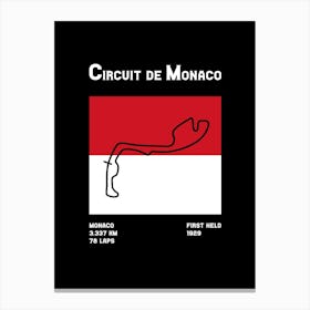 Circuit De Monaco Formela 1 Canvas Print