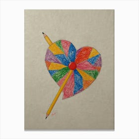 Heart Of A Pencil Canvas Print