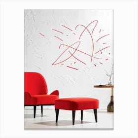 Abstract Design Featuring A Collection Of Organic Marks Circular Strokes Meeting Atcdoticals Empha (6) Canvas Print