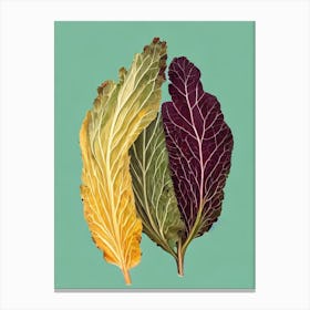 Mustard Greens 2 Bold Graphic vegetable Canvas Print