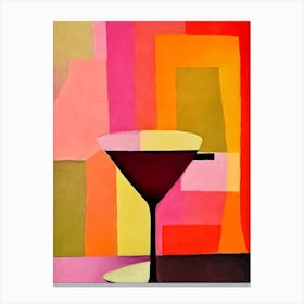 Chocolate MCocktail Poster artini Paul Klee Inspired Abstract 2 Cocktail Poster Canvas Print