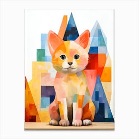 Elegant Lines The Cat In Minimalism Canvas Print