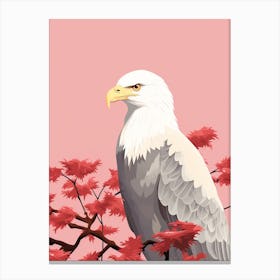 Minimalist Bald Eagle 1 Illustration Canvas Print