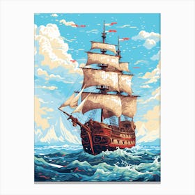 Sailing Ship In The Ocean 2 Canvas Print