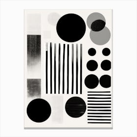 Black And White Abstract Painting 1 Canvas Print