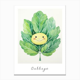 Friendly Kids Cabbage Poster Canvas Print