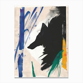 Wolf 2 Cut Out Collage Canvas Print