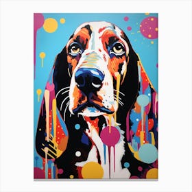 Pop Art Basset Hound 2 Canvas Print
