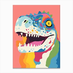 Colourful Dinosaur Compsosuchus 2 Canvas Print