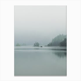 Fog Over The Lake Canvas Print