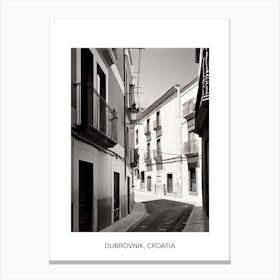 Poster Of Granada, Spain, Photography In Black And White 3 Canvas Print