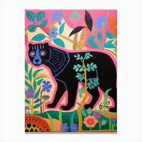 Maximalist Animal Painting Panther 5 Canvas Print