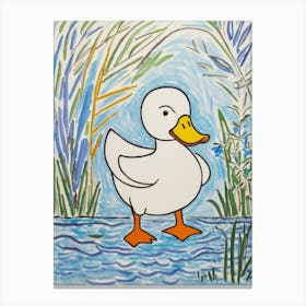 Duck In The Pond Style unemployment Canvas Print