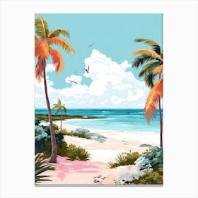 Eagle Beach, Aruba, Matisse And Rousseau Style 1 Canvas Print