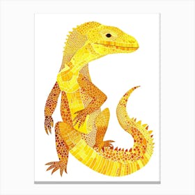 Yellow Komodo Dragon 2 Canvas Print