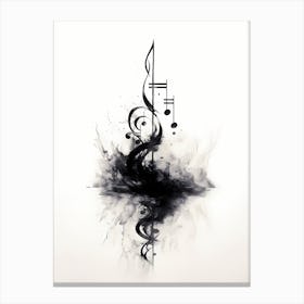 Music Notes In Water Canvas Print