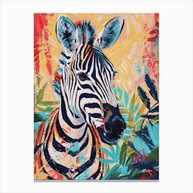 Zebra Brushstrokes 2 Canvas Print