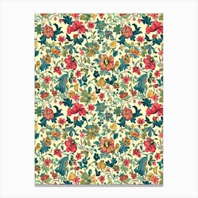 Clover Chic London Fabrics Floral Pattern 1 Canvas Print