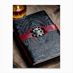 Journal With A Skull Canvas Print