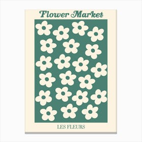 Flower Markets green Canvas Print