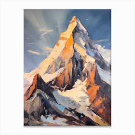Masherbrum Pakistan 3 Mountain Painting Canvas Print
