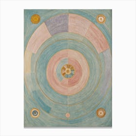 Solar System In Pastel Canvas Print