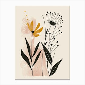 Bucharest Flower Market Boho Minimalist Style Canvas Print