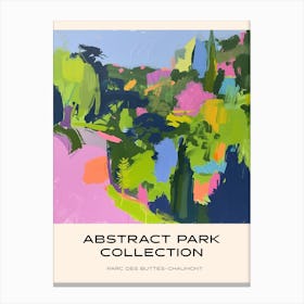 Abstract Park Collection Poster Parc Des Buttes Chaumont Paris 6 Canvas Print