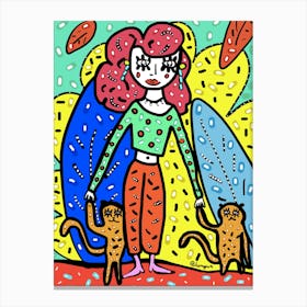 Monkey Lady Clemyart Canvas Print