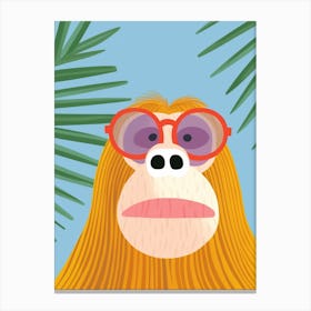 Little Orangutan 4 Wearing Sunglasses Canvas Print