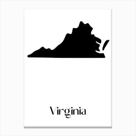 Virginia Silhouette Canvas Print