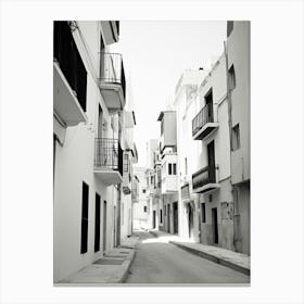 Cartagena, Spain, Black And White Old Photo 3 Canvas Print