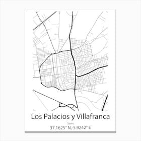 Los Palacios,Cuba Minimalist Map Canvas Print