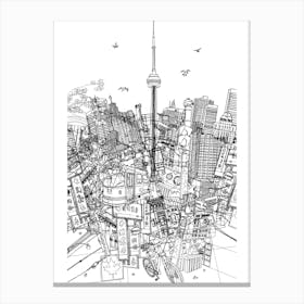 Toronto! (Black and white) Canvas Print