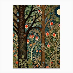 William Morris Tree In The Moonlight Canvas Print