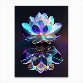 Double Lotus Holographic 1 Canvas Print