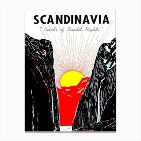 Scandinavia, Land Of Sunlit Nights Canvas Print