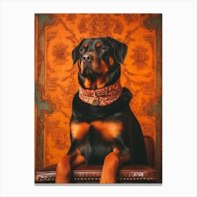 A Rottweiller Dog Canvas Print