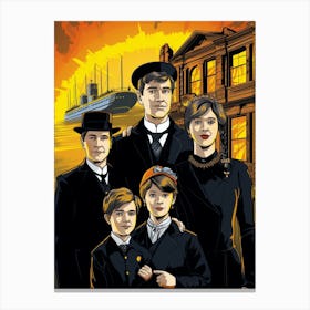 Titanic Family Boarding Pop Art 1 Canvas Print
