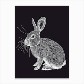 Himalayan Rabbit Minimalist Illustration 2 Canvas Print