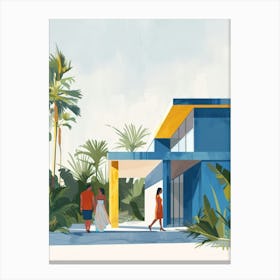 Illustration Of A House Canvas Print